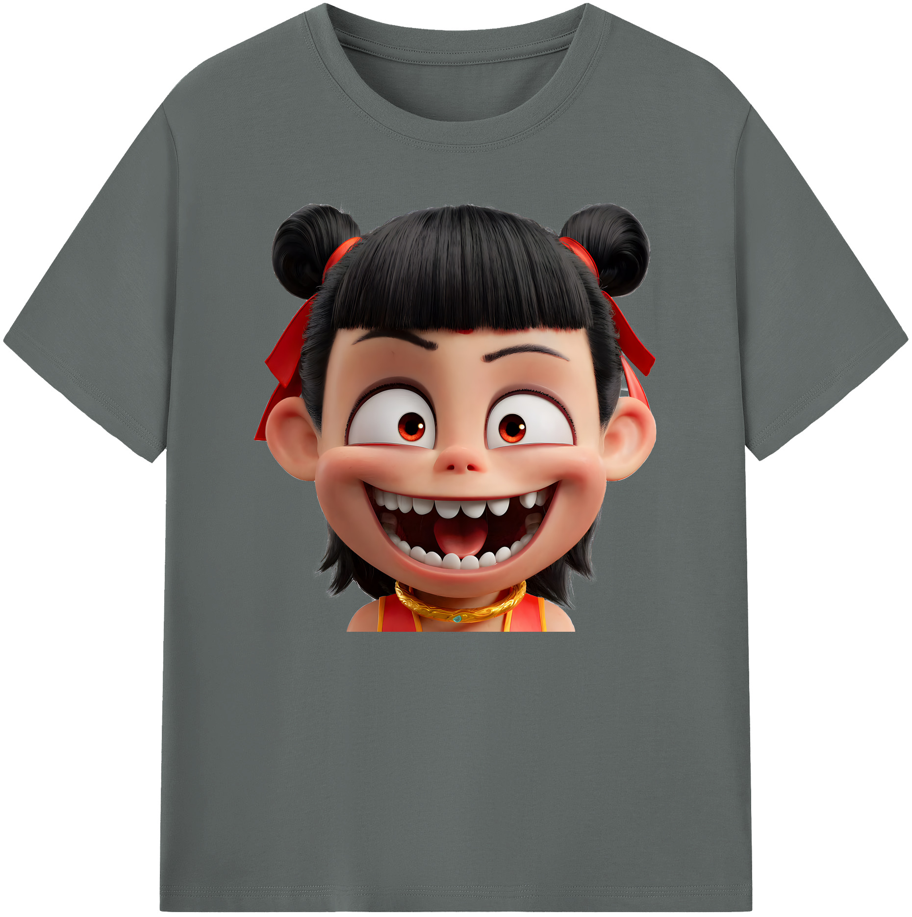 （画像用） Ne Zha 2 ナタ 魔童の大暴れ 綿100％ メンズ半袖Tシャツ｜肌触りやわらか＆通気性